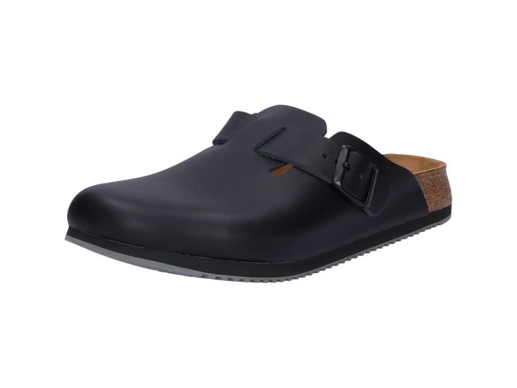 Birkenstock Boston Pantoletten - Black