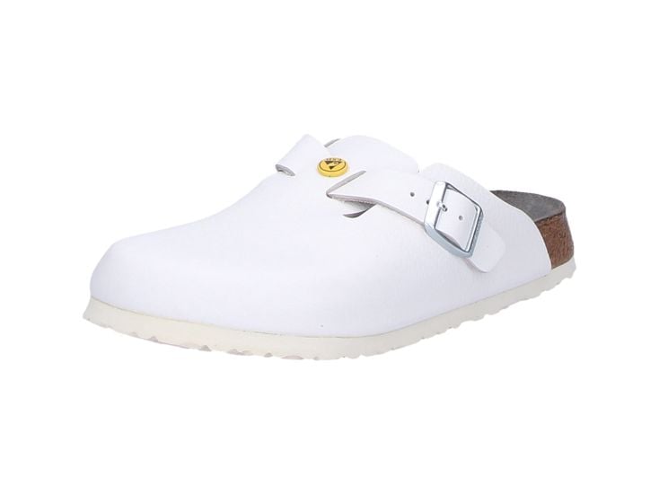 Birkenstock Boston ESD Damen Pantoletten - White