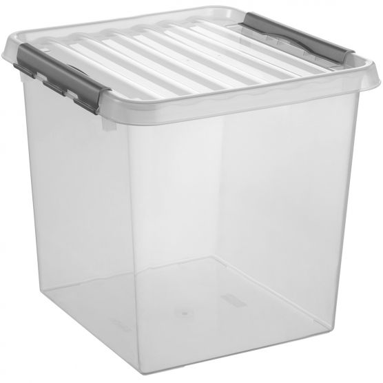 Sunware Q-line 38 Liter transparent graue Aufbewahrungsbox
