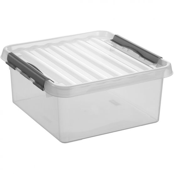 Sunware Q-line 18 Liter transparent graue Aufbewahrungsbox