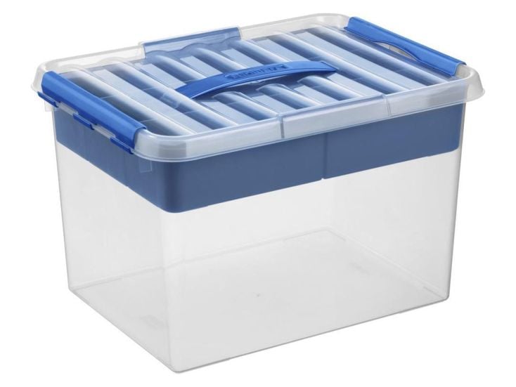 Sunware Q-line 22 Liter Aufbewahrungsbox mit Einsatz - Blue