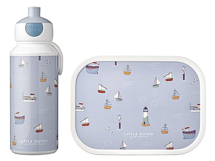 Mepal Campus Pop-up Trinkflasche mit Brotdose - Sailors Bay