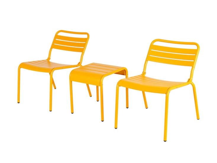 MaximaVida Max XXL Metall-Sessel-Set - Yellow