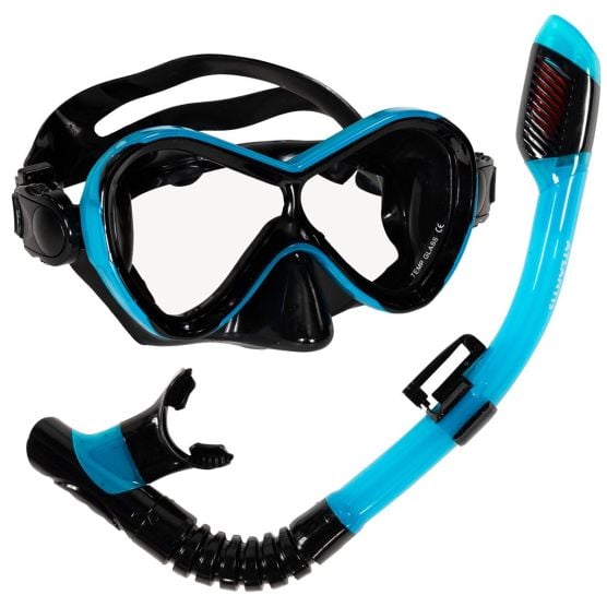 Atlantis Abaco Kinder Schnorchel-Set - Black/Blue