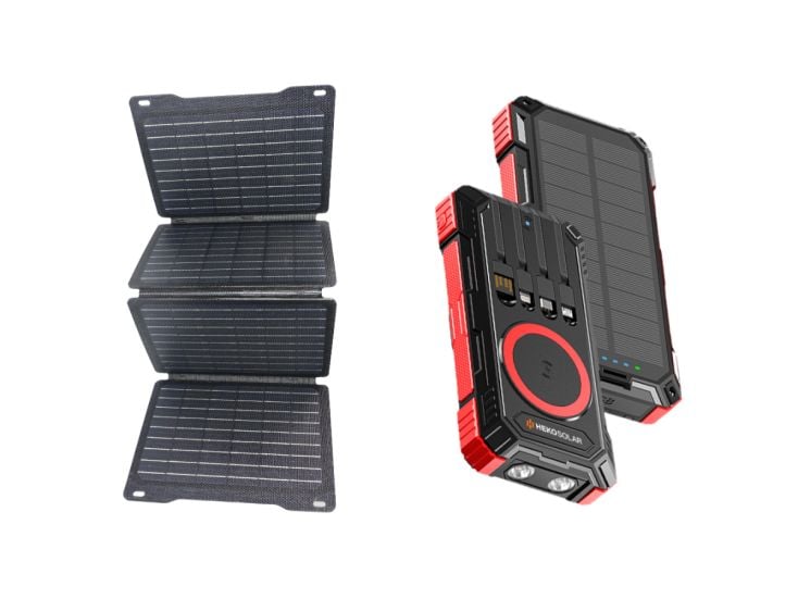 HEKO Solar Spark Powerbank mit Unfold 30W Solar Panel