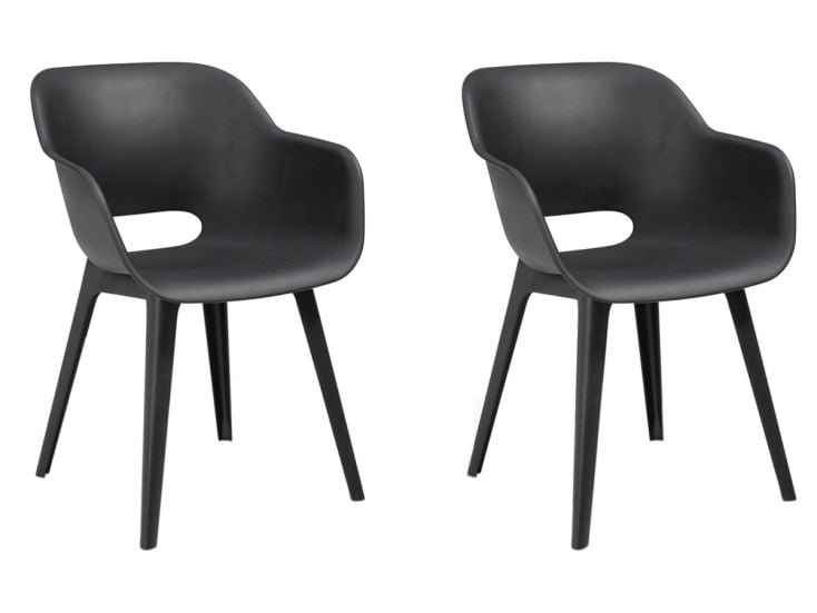 Keter Akola Set von 2 Gartenstuhle - Graphit