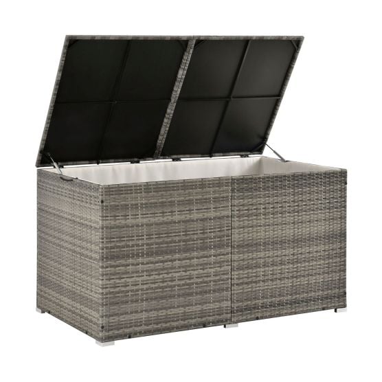 Ikaria Polyrattan graue Auflagenbox