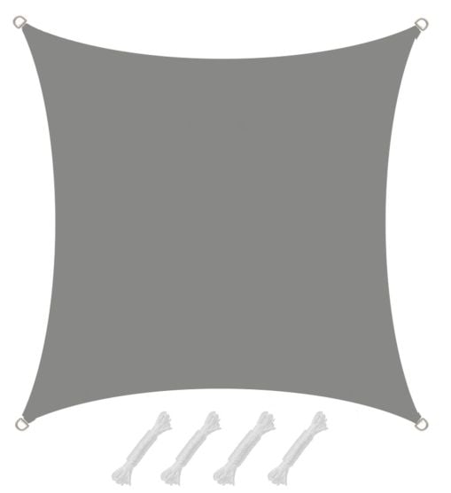 AMANKA 3x3m graues Polyester wasserdichtes Schattennetz