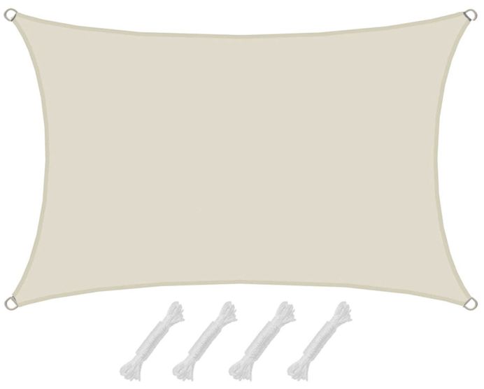 AMANKA 1x2m beiges Polyester wasserdichtes Schattennetz