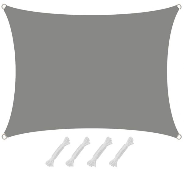 AMANKA 1,5x2m graues Polyester wasserdichtes Schattennetz