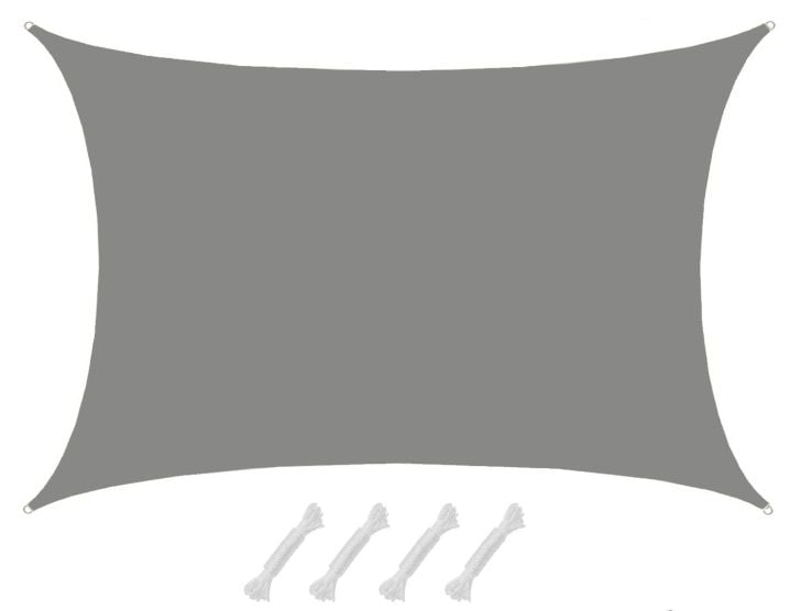 AMANKA 7x5m graues Polyester wasserdichtes Schattennetz