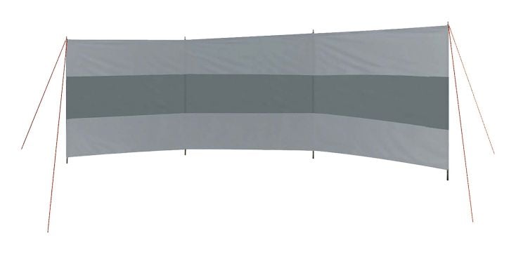 Bo-Camp Caira Plus 3-seitiger Windschutz