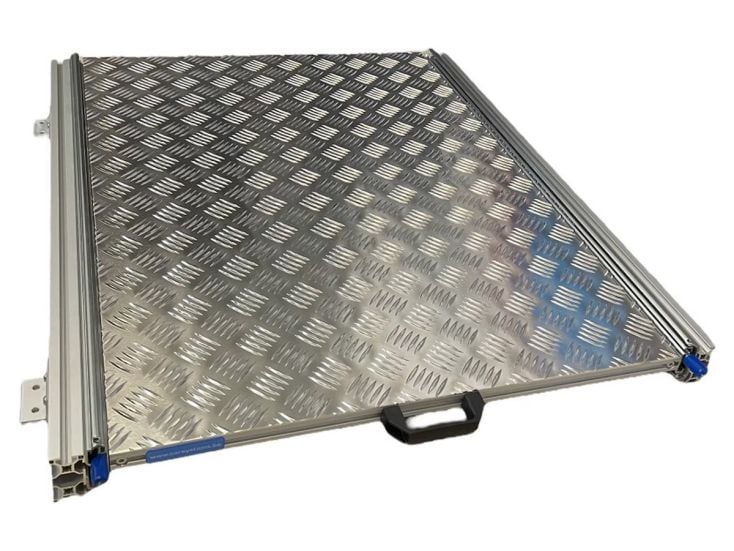 Aluminium Wohnmobil Schiebrahmen mit Deckplatte - 80x60 cm