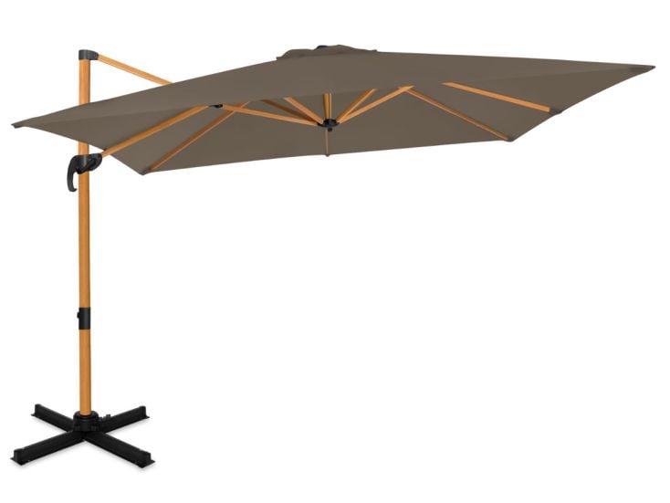 VONROC Premium Pisogne 300x300cm Schwimmschirm - Taupe