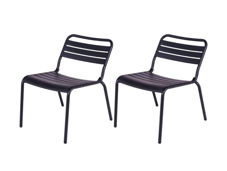 MaximaVida Metall Max XXL Sessel-Set - Black