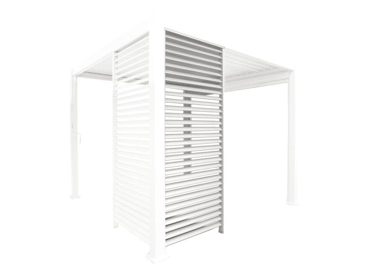 Orion 360 cm Seite lamellenwand - White
