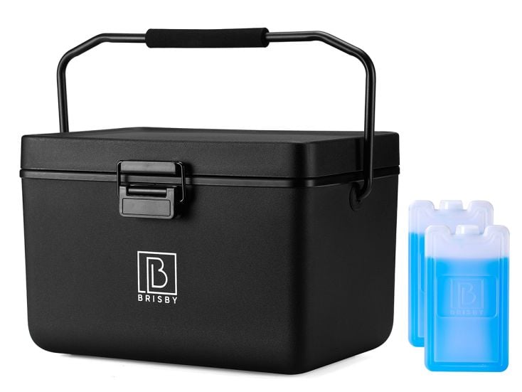 Brisby Frigobox 12 Liter Kühlbox mit Kühlelementen - Black