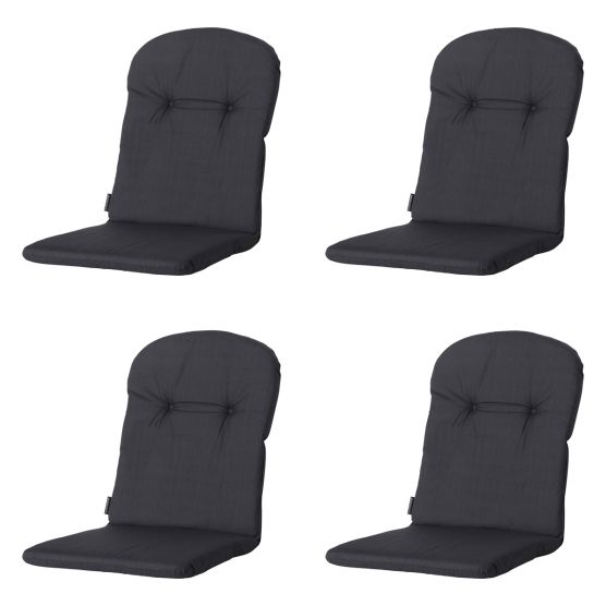 Madison Basic schwarzes Schalensitzkissen - 4er-Set