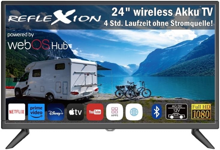 Fernseher Reflexion LEDA24OSBT mit eingebautem Akku