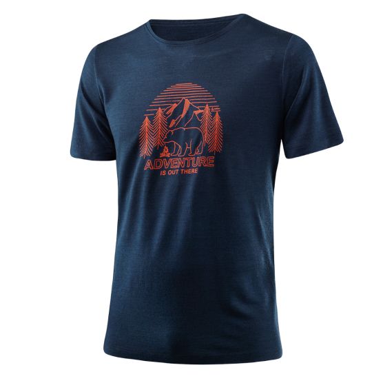 Loeffler Printshirt Adventure dunkelblaues Herren T-Shirt