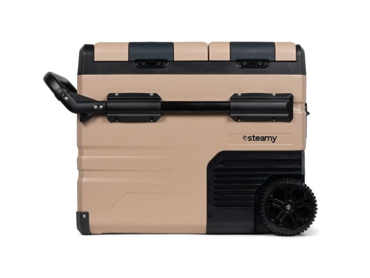 Steamy-E Dual Zone 45, Elektrische Kühlbox mit Rollen, 45L