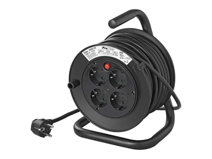 ProPlus  Schucko 4-weg Kabeltrommel - 15 Meter