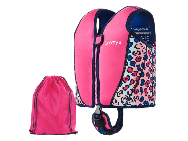 Limmys kinder schwimmweste - Rosa Leopard