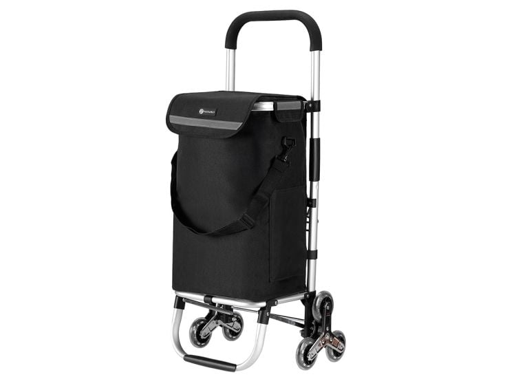 Packbarer 40-Liter-Einkaufswagen mit 6 Rädern - Black