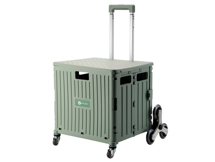 Packbarer 50-Liter-Einkaufswagen mit Treppenrädern - Green