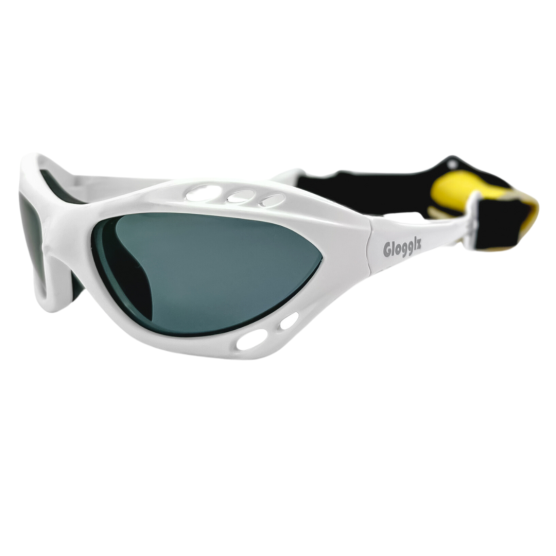 Glogglz Rayz UV-geschützte Sonnenbrille - White