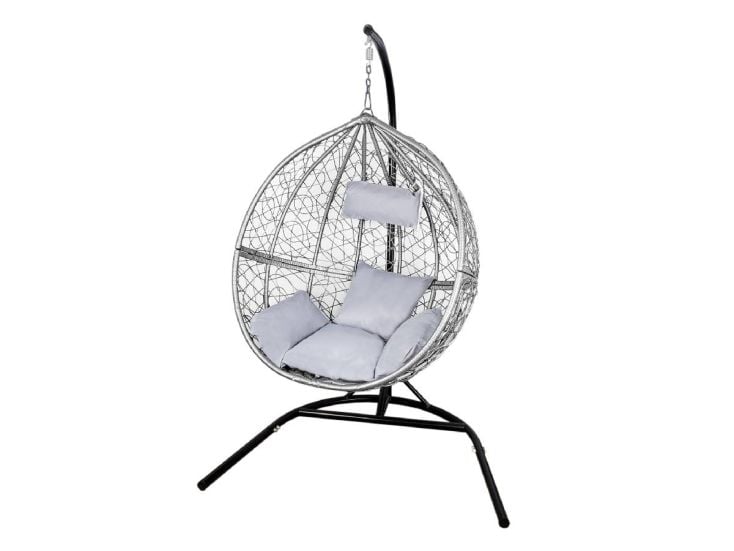 Polyrattan Hängesessel Grau
