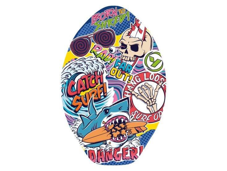 Yello Holz-Skimboard 30“ - Stickers
