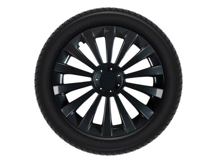 TCP 14" meridianschwarze Öko-Radkappen – 4er-Set