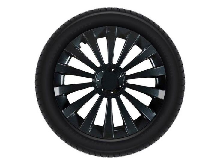 TCP 13" meridianschwarze Öko-Radkappen – 4er-Set