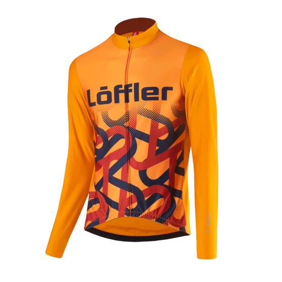 Langarm-Radtrikot für Herren Ambassador MID - Orange