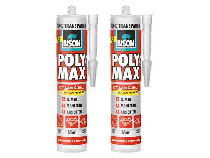 Bison 300gr transparant poly max crystal express - 2 Stück