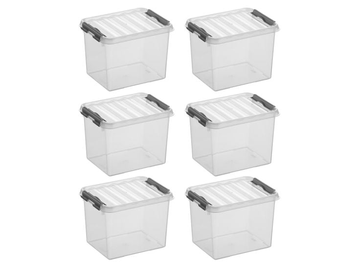 Q-line 3 Liter Transparente Aufbewahrungsbox - 6 Stück