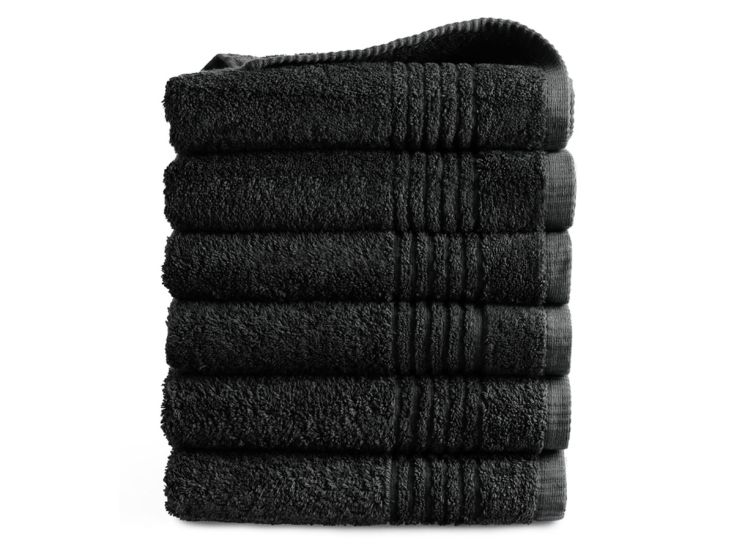 PHLOX Supreme 50 x 100 cm set van 6 handtuch - schwarz