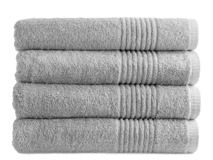 PHLOX Supreme 70 x 140 cm 4er-Set Handtüchern - Hell Grau