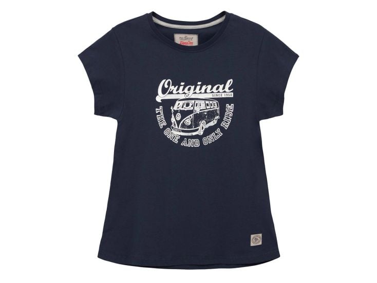 Van One Original Ride Navy/White Damen T-shirt