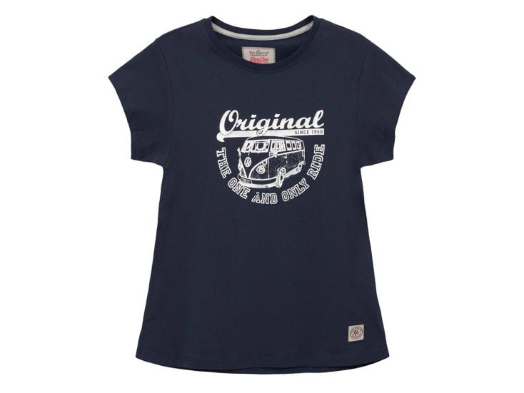 Van One Original Ride Navy/White Damen T-shirt