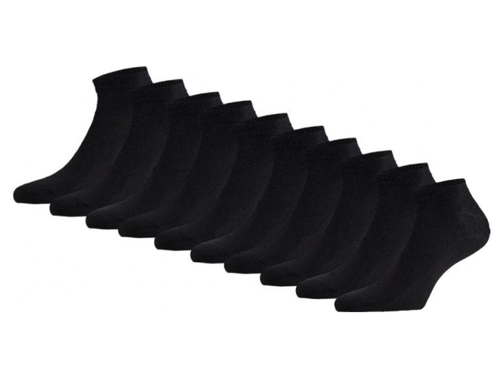 Apollo No Show Sneaker Black 10-pack Socken