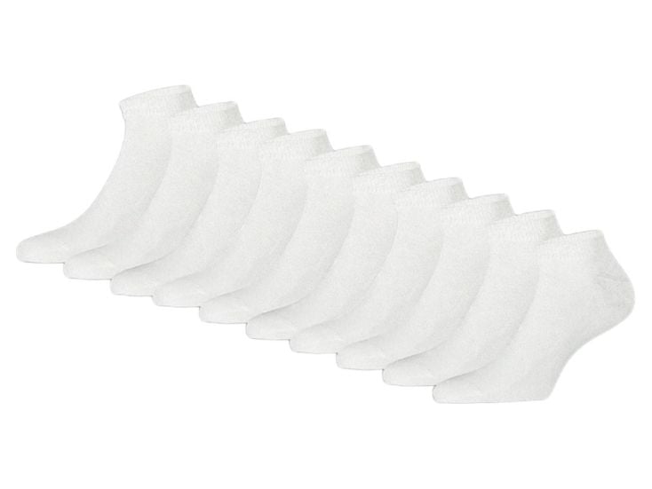 Apollo No Show Sneaker White 10-pack Socken