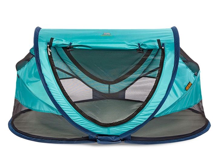 Deryan Kleinkindbett Luxe mit Matratze und Ledergriffen - Ocean