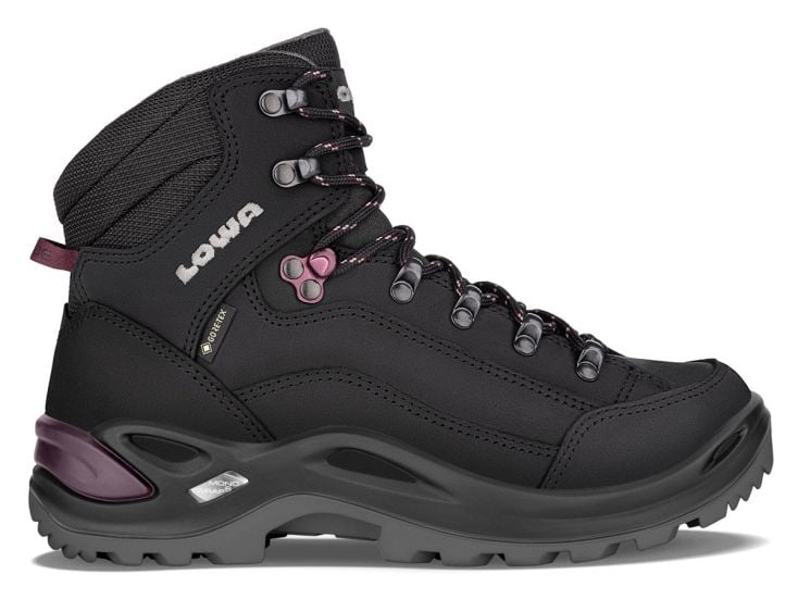 Lowa Renegade GTX Mid Black/Prune Damen Wanderschuhe