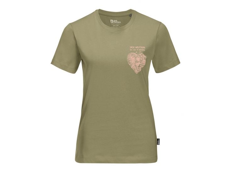 Jack Wolfskin Discover Heart Bay Leaf Damen T-Shirt