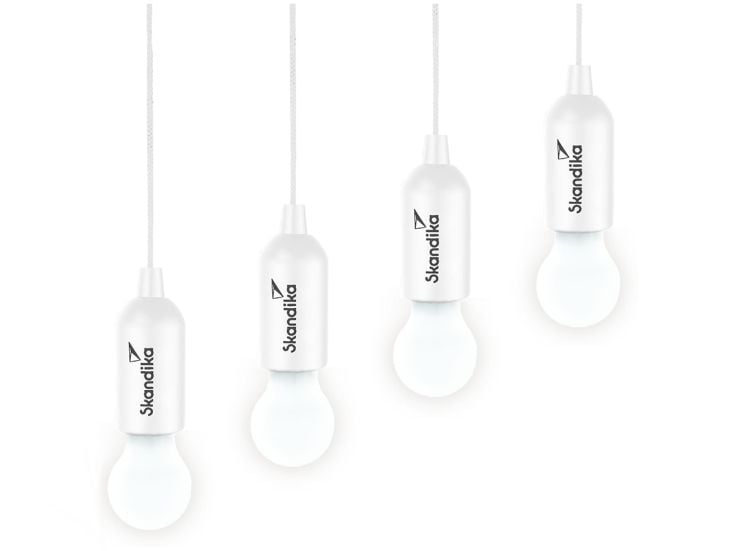Skandika Narvik 4er-Set LED-Camping-Hängelampen - White
