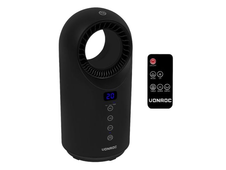 Vonroc 1500 watt Bladeless Elektroheizung - Black