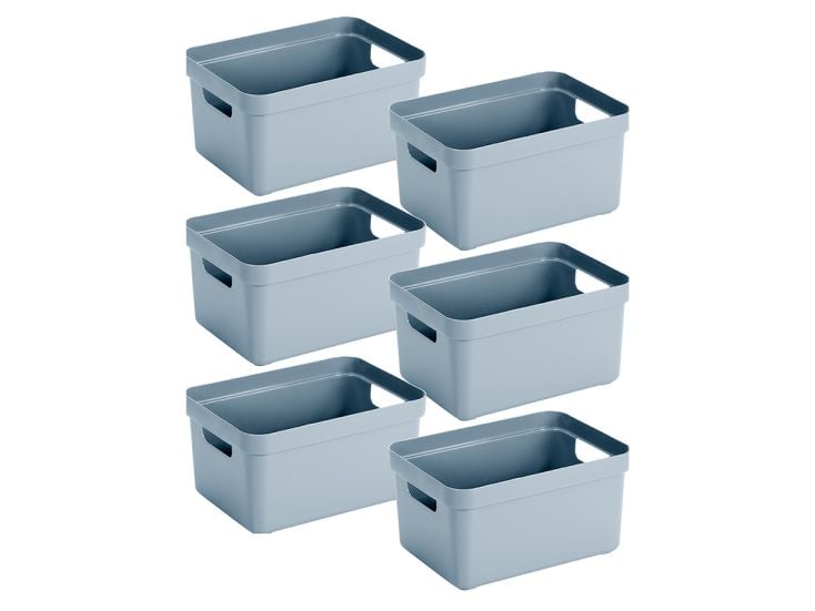 Sunware Sigma home 13 Liter Blue Aufbewahrungsbox - Set von 6