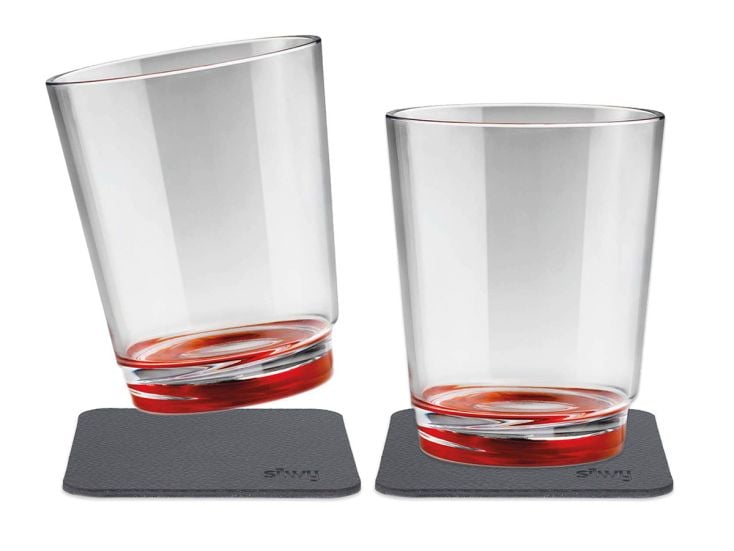 Silwy Set von 2 Magnet-Trinkbecher - Red